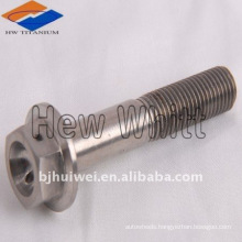 Titanium hex flange head bolts with dished feature